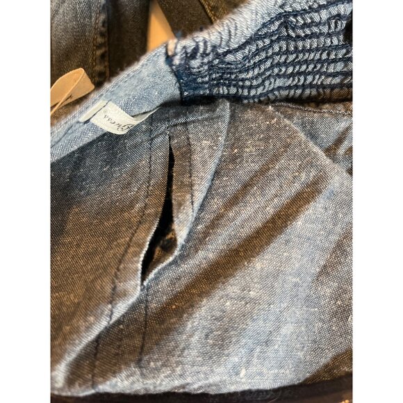 Guess‎ Denim Strapless Smocked Back Dress S Blue 100% Cotton Coquette - Picture 9 of 9